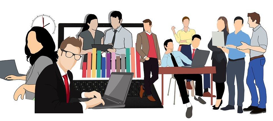 Menschen arbeiten