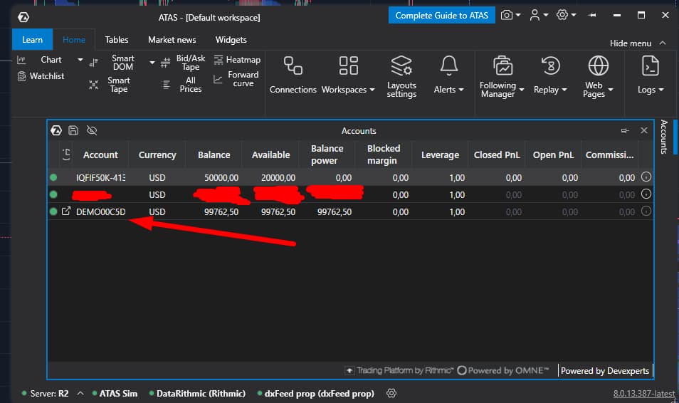 ATAS Demo Trading