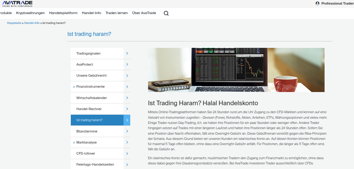 AvaTrade islamisches Konto