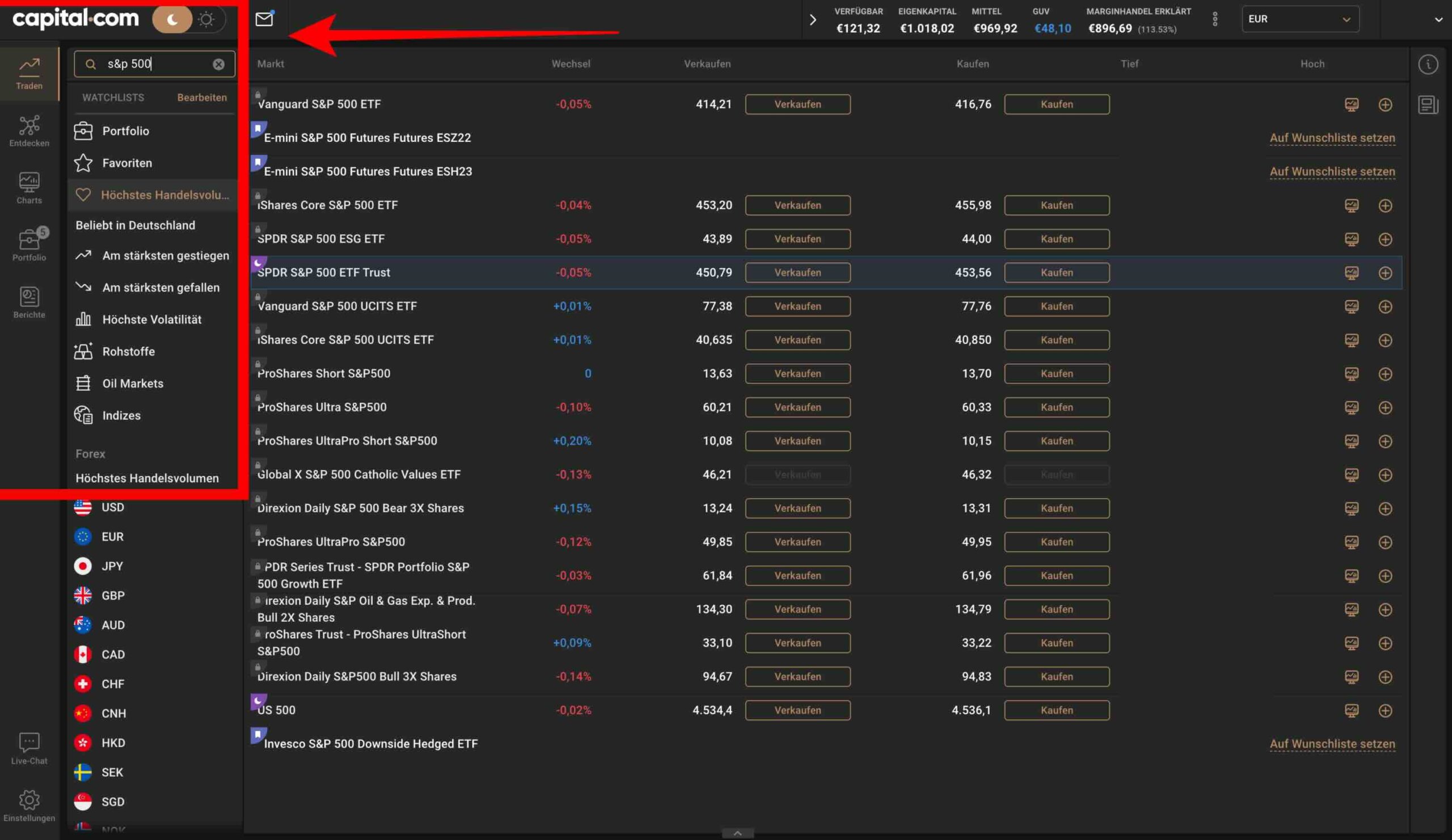 Auswahl-SP-500-bei-Broker-Capital.com