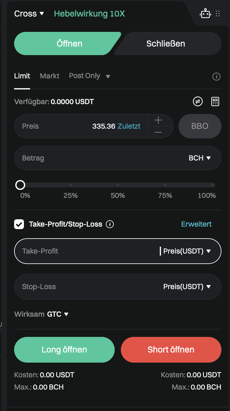 Bitget Ordermaske USDTC