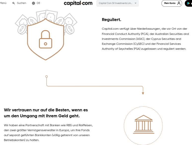 Regulierung vom Broker Capital.com