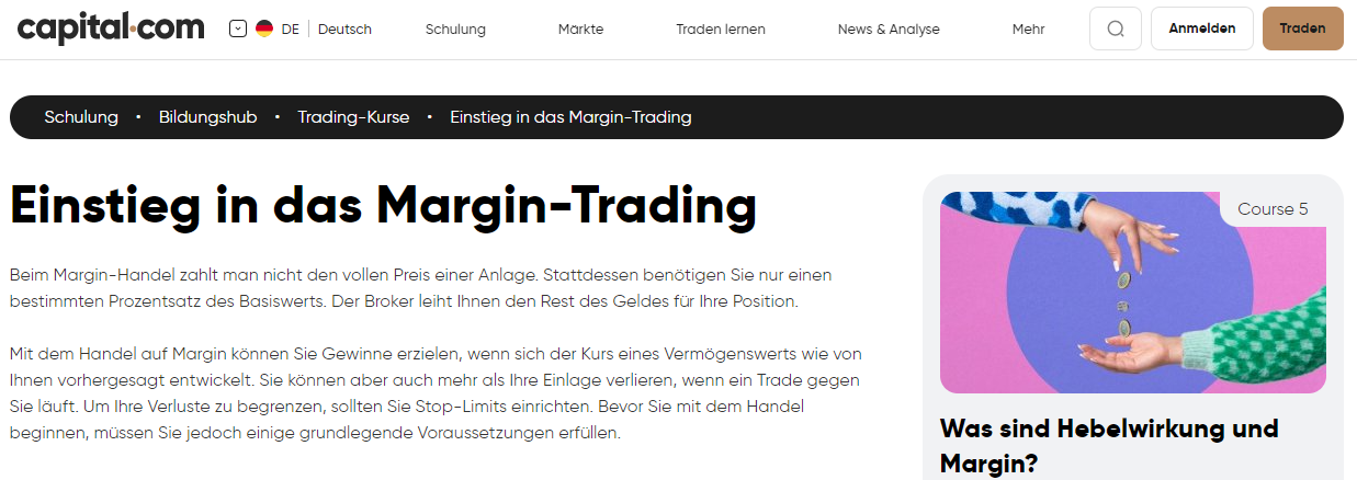 Capital.com Margin Trading