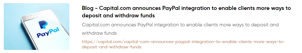 Capital.com PayPal Zahlungsmethode