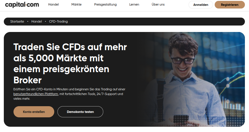 Capital.com Webseite 2025