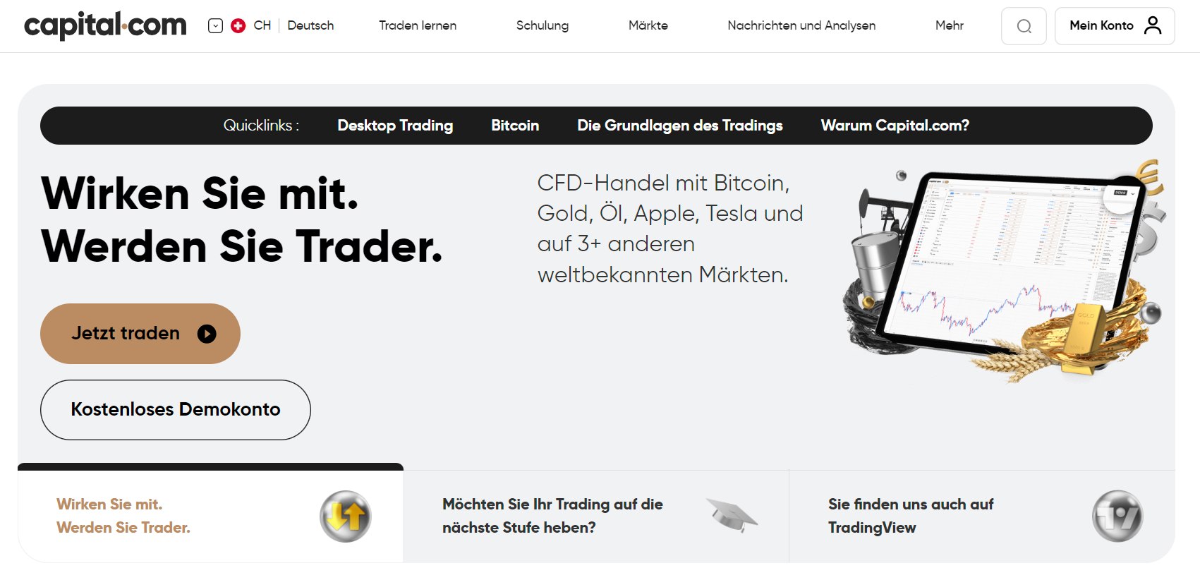 Capital.com Webseite deutsch 
