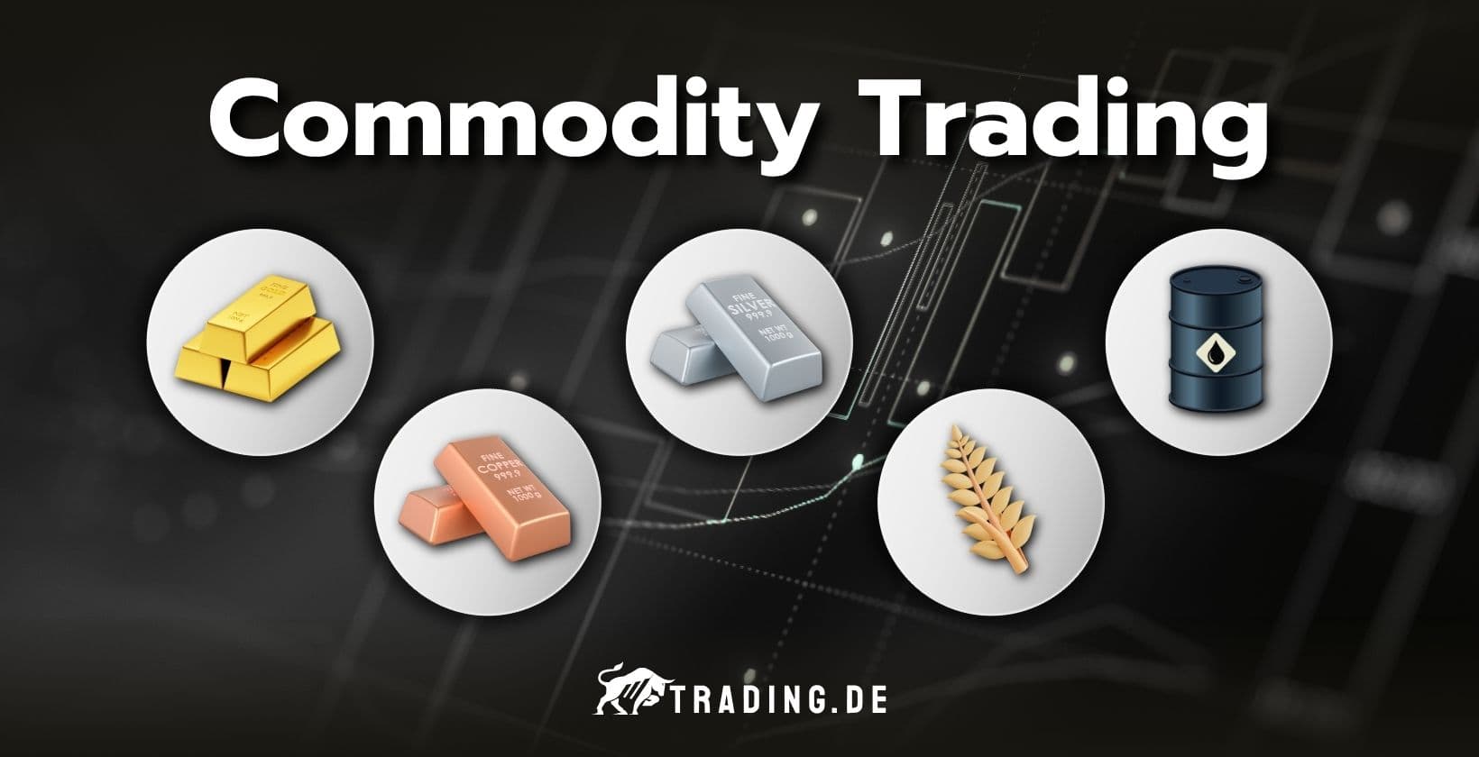 Commodity Trading mit Gold, Silber, Kupfer, Weizen und Öl