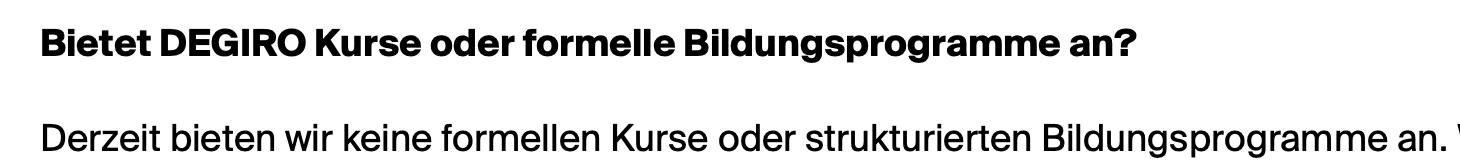 Degiro Ausbildung
