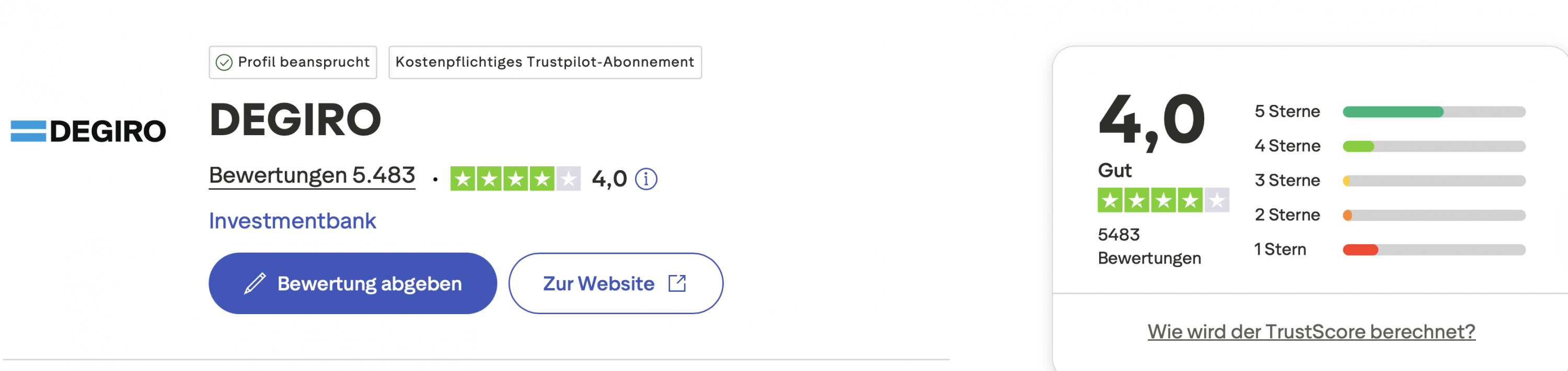 Degiro Trustpilot