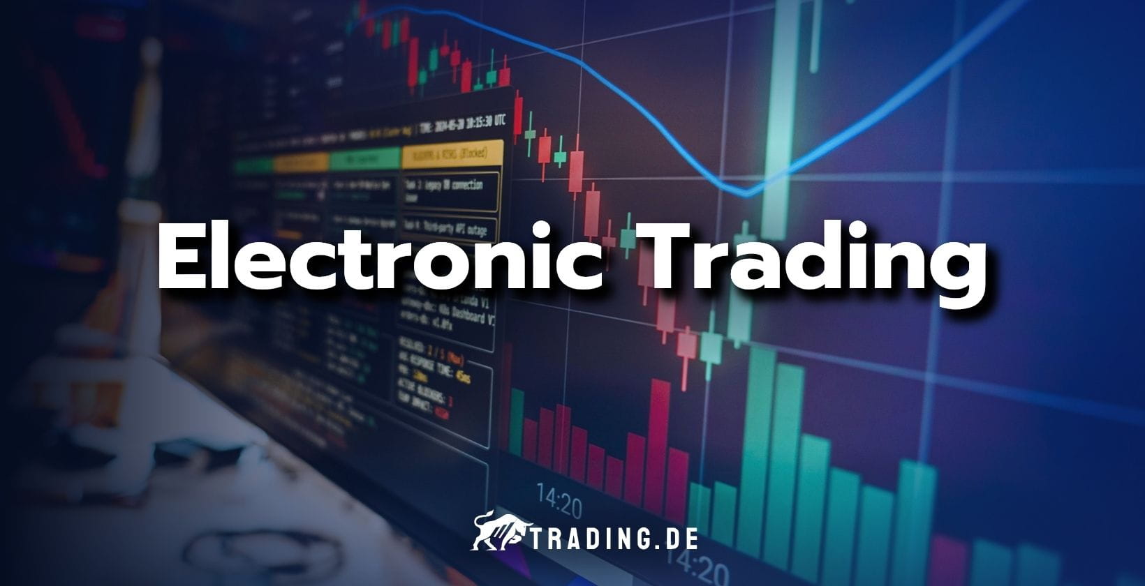 Electronic Trading mit Candlestick Chart und elektronischer Handelsplattform