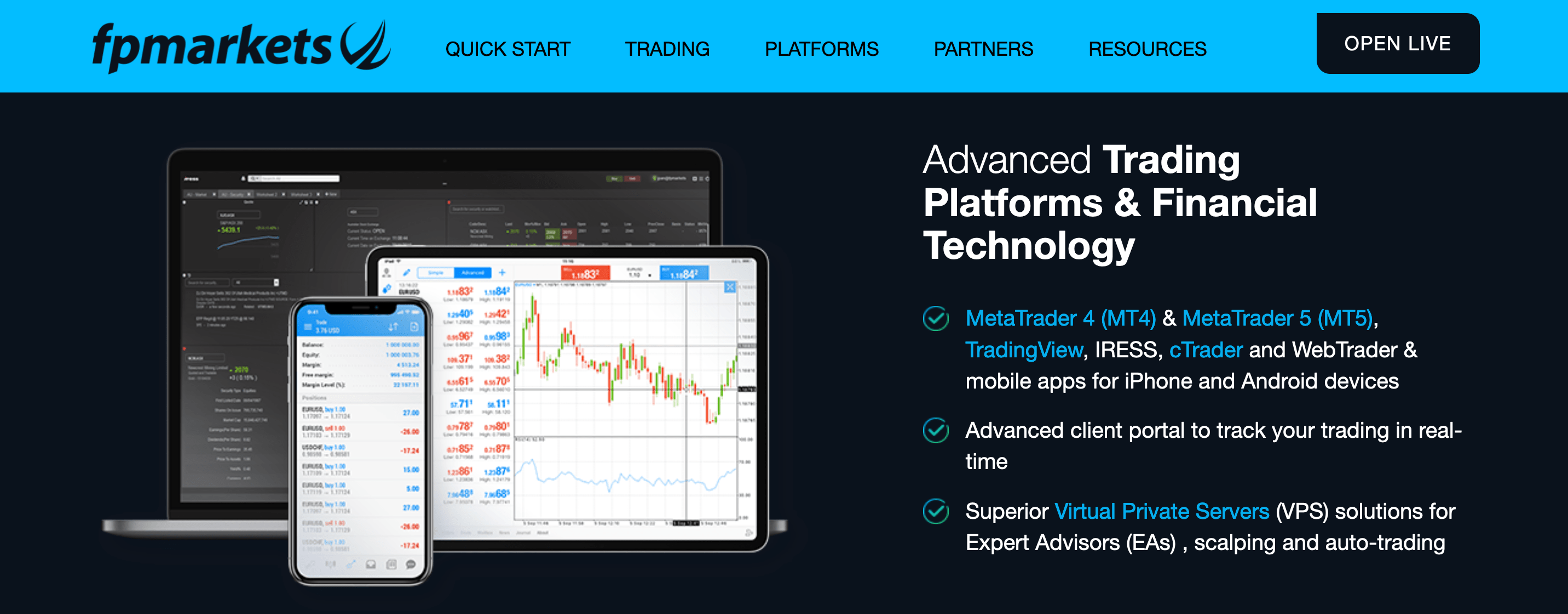 FP Markets Webseite