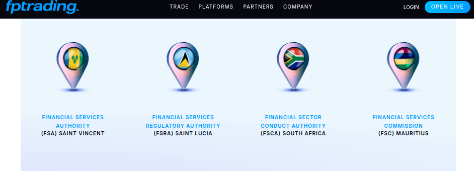 Regulierungen bei FP Trading