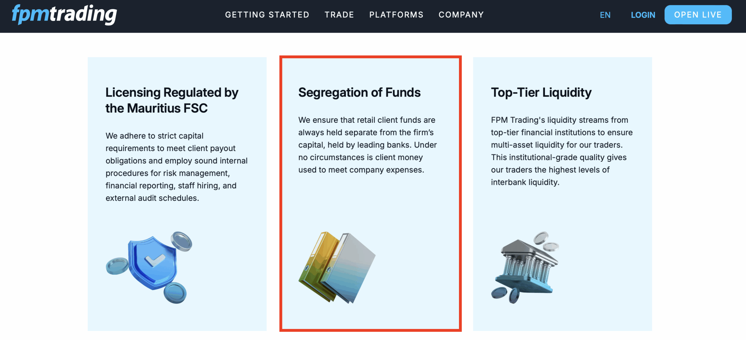 FPM Trading Segregation of Funds kurz erklärt