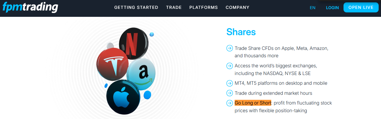 FPM Trading erlaubt Short Selling