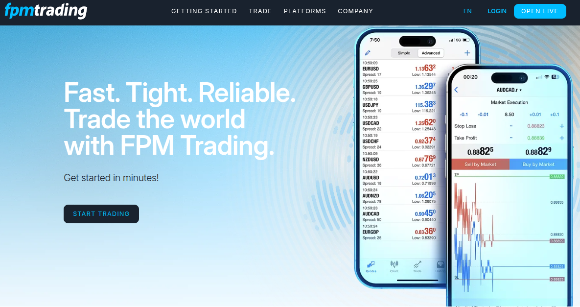 Homepage von FPM Trading