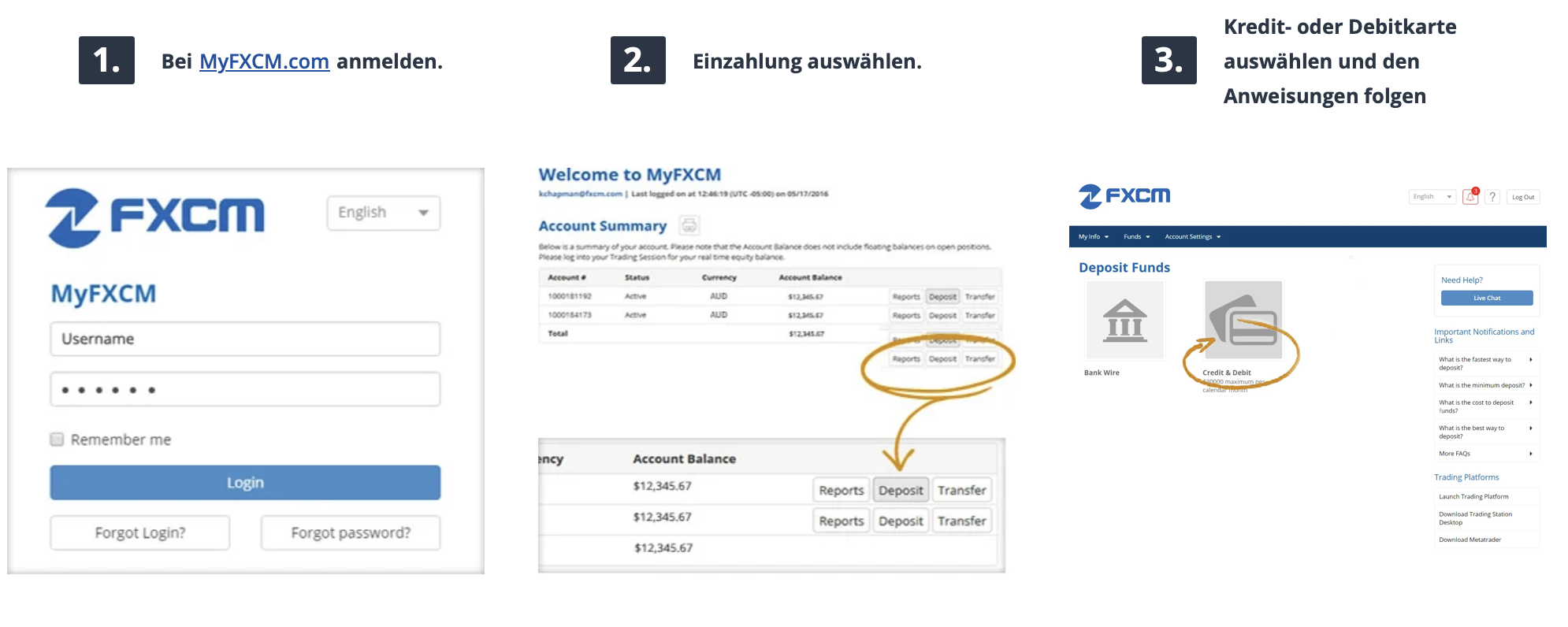 FXCM Einzahlung