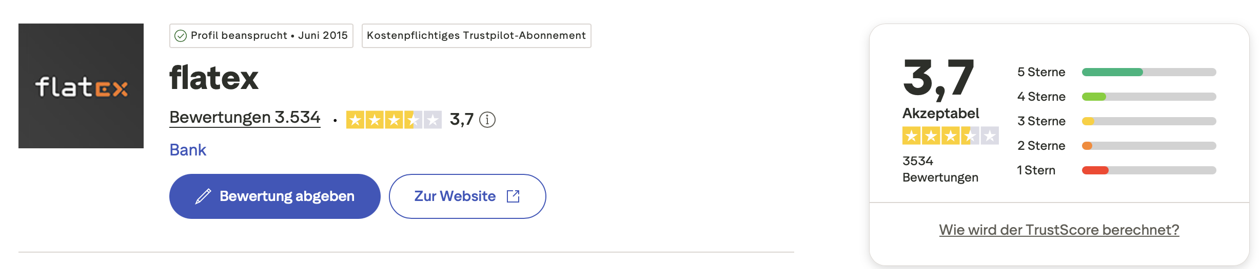 Flatex Trustpilot