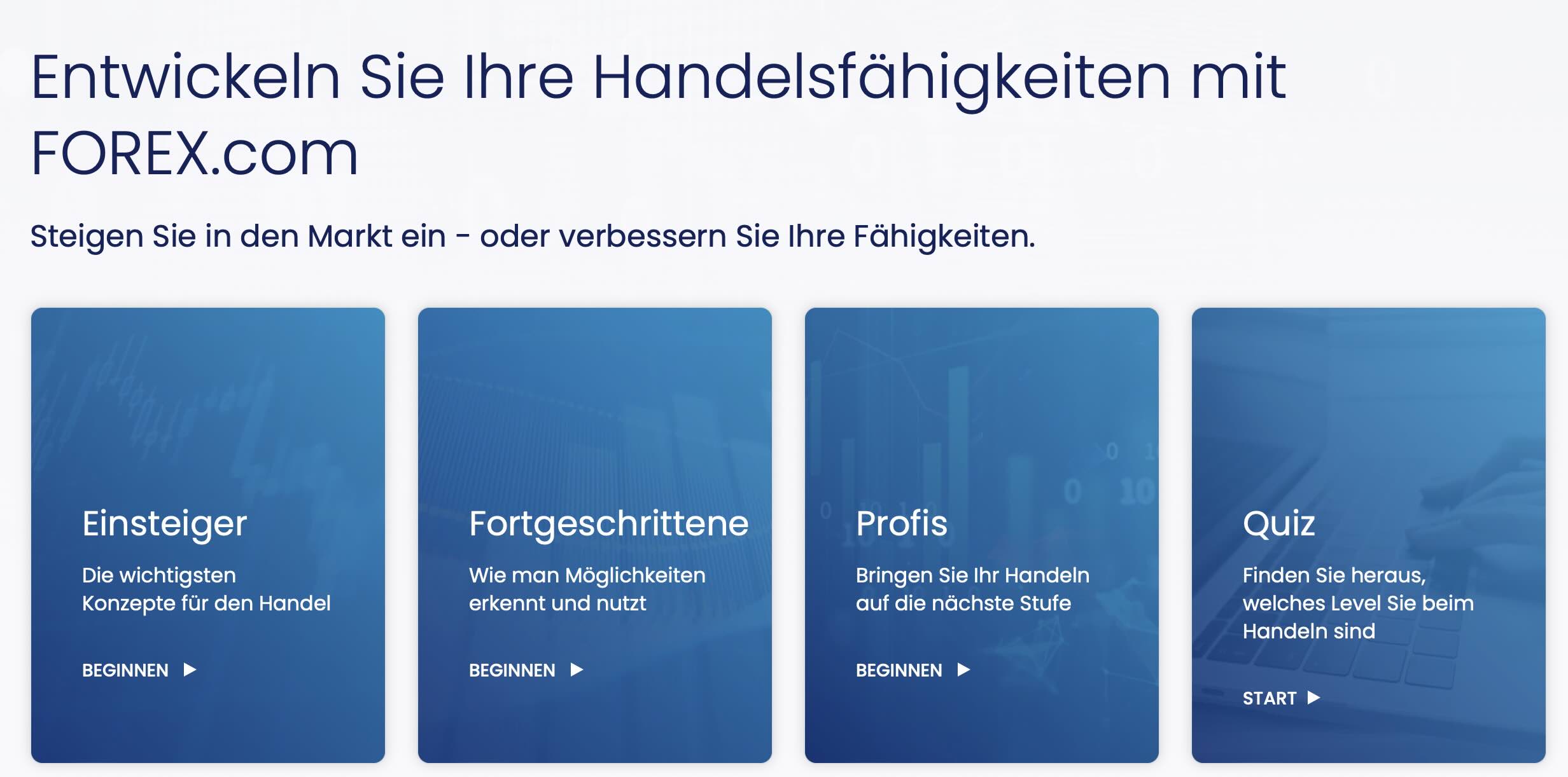 Weiterbildungsmöglichkeiten bei FOREX.com