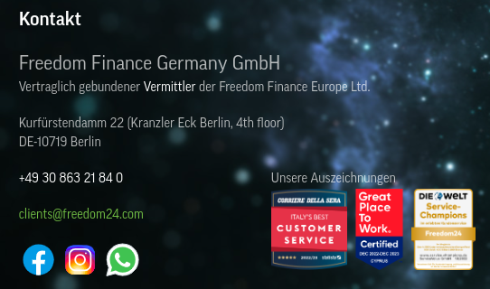 Kontakt von Freedom Finance Germany in Berlin