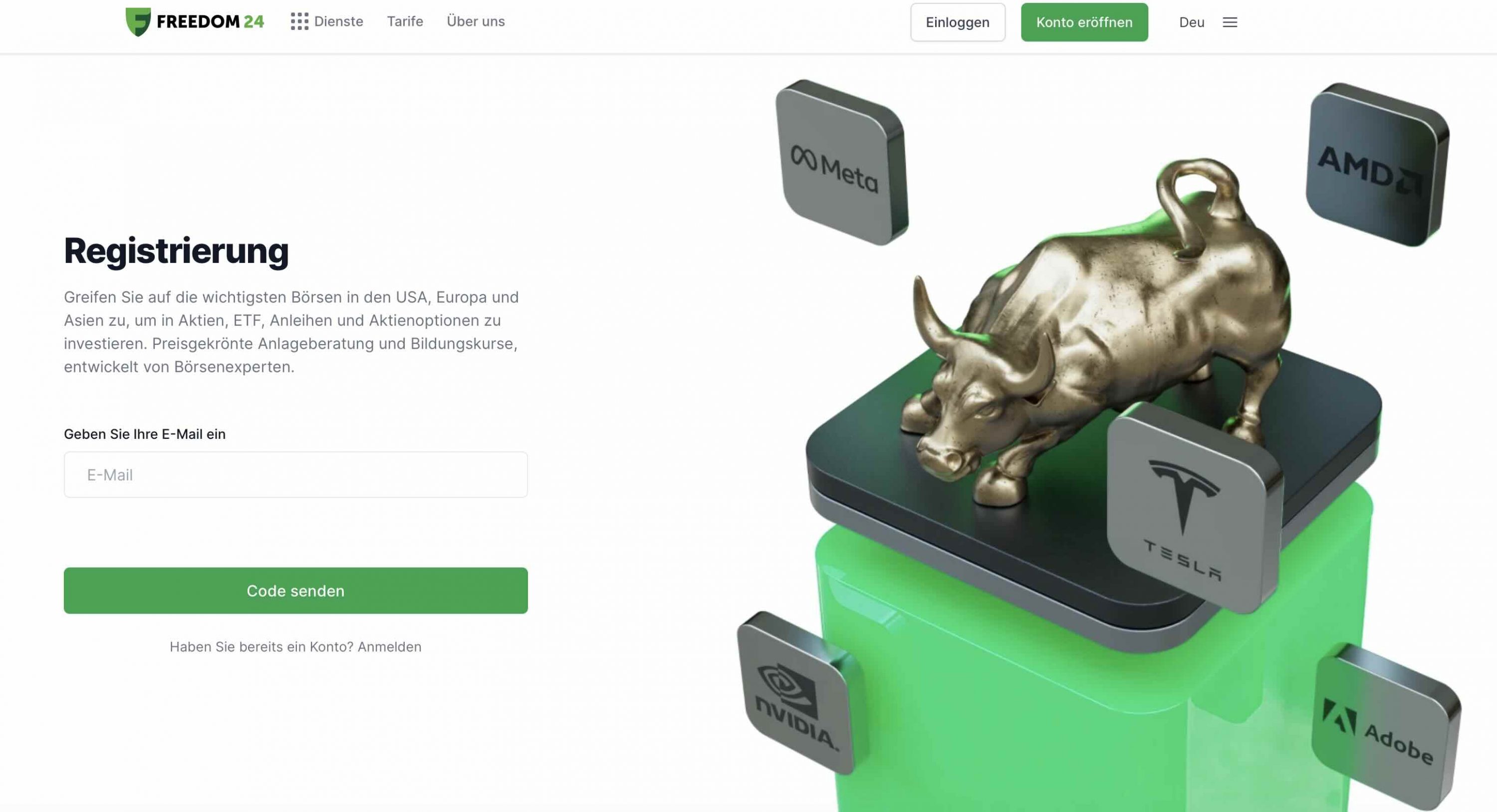 Freedom24 Registrierung