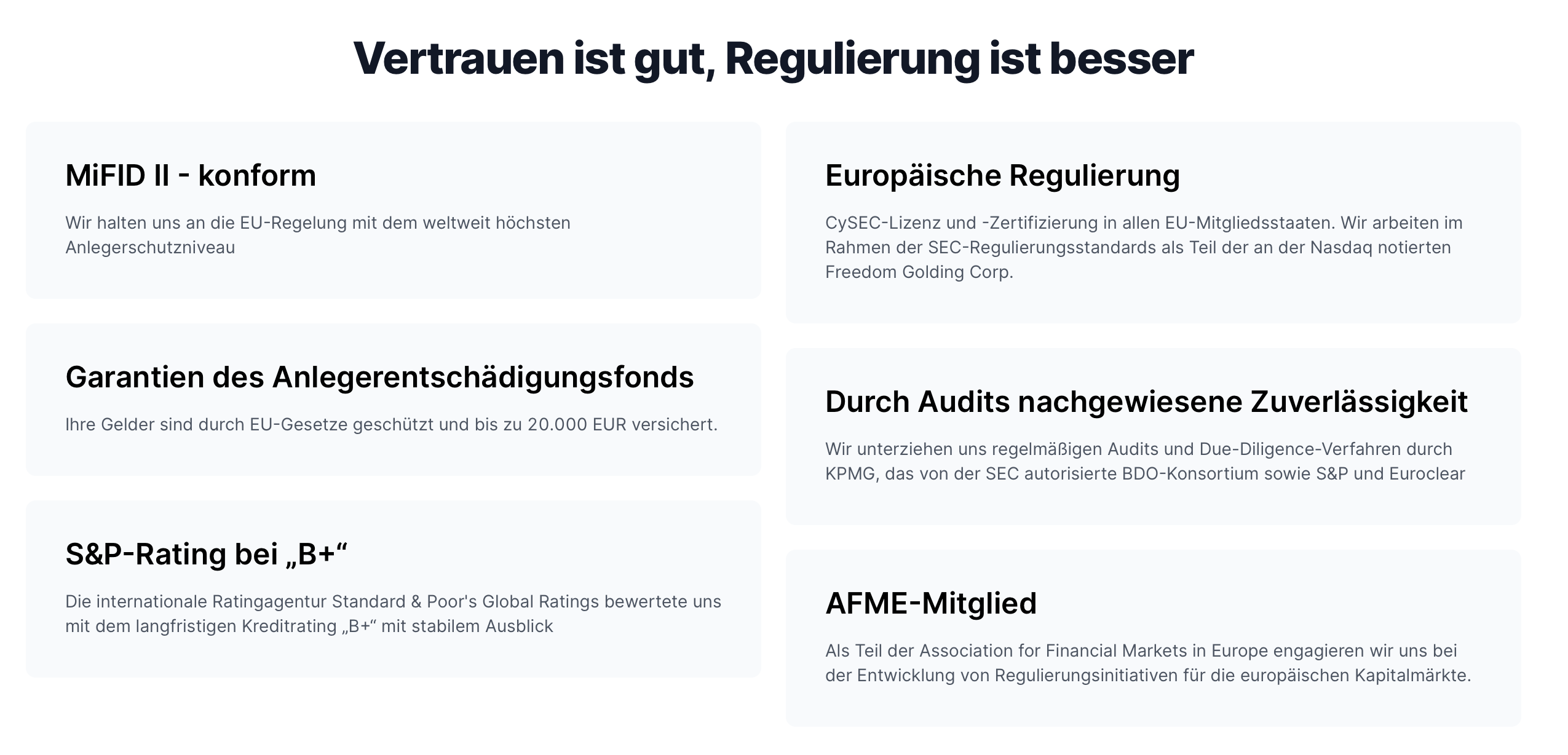 Freedom24 Sicherheit
