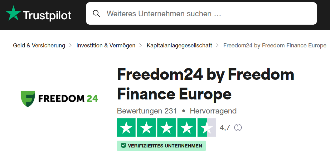 Freedom24 Trustpilot Erfahrungen