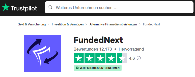 Fundednext Trustpilot Bewertungen