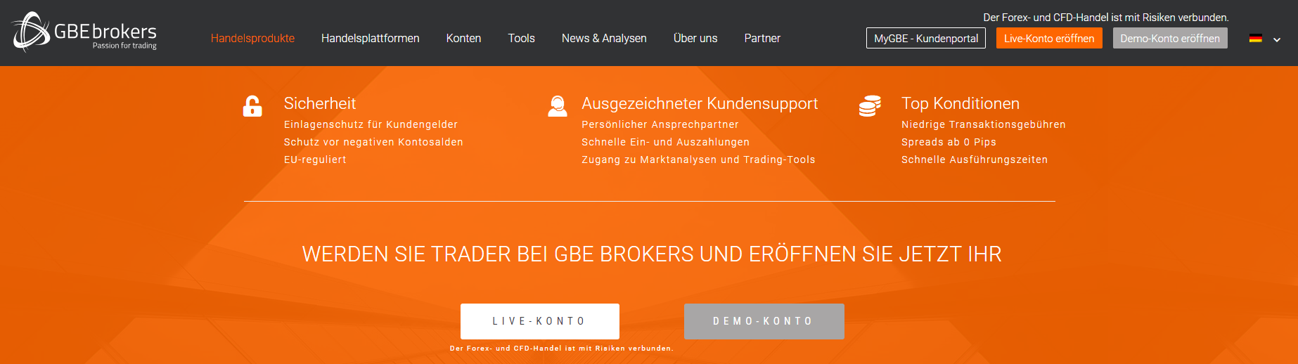 GBE Brokers Handel ohne Spread