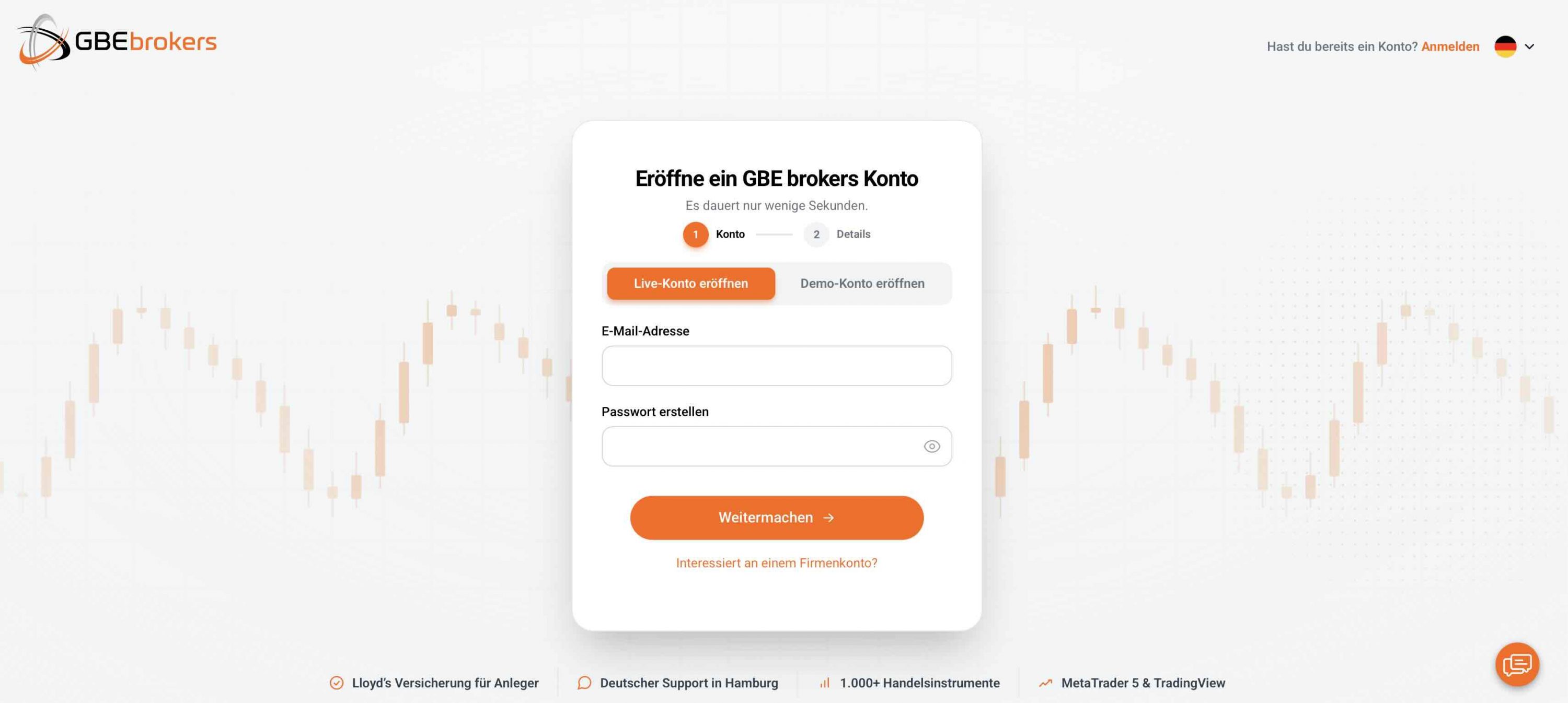 GBE Brokers Registrierung