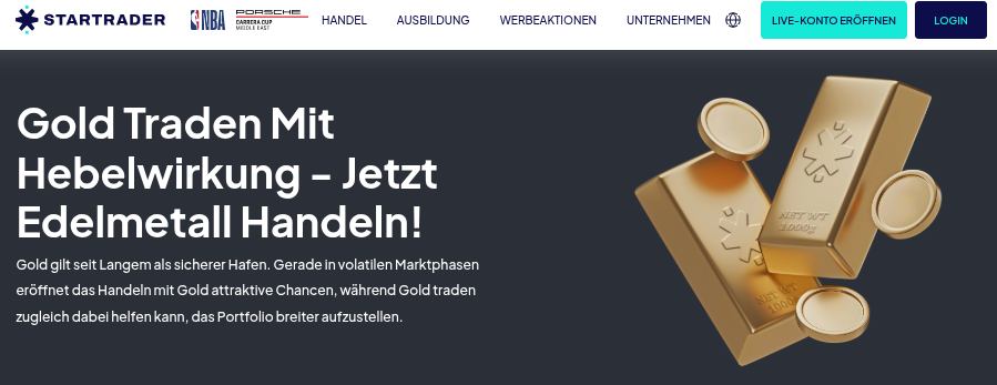 Goldhandel bei StarTrader