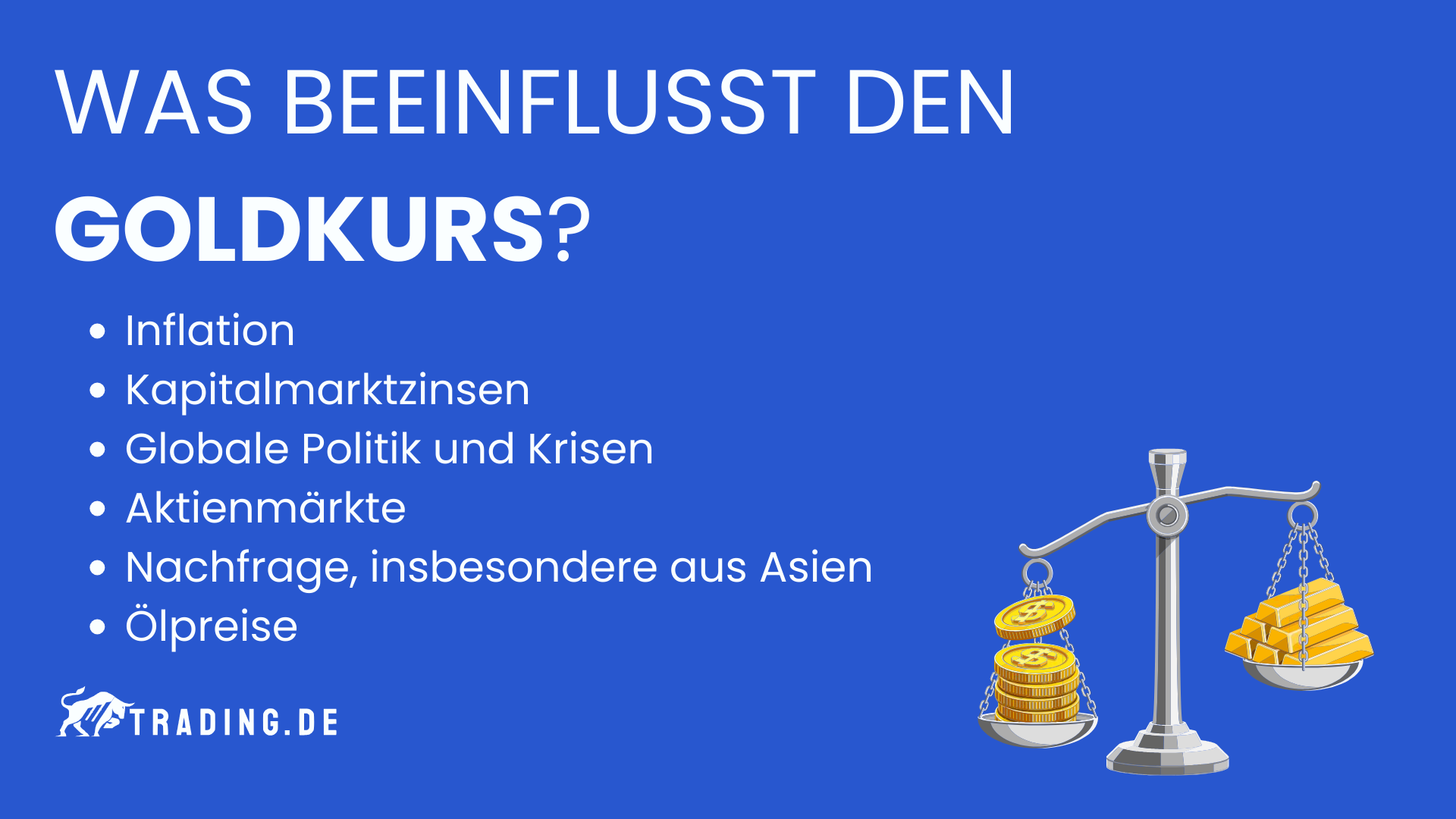 Goldkurs Einflussfaktoren