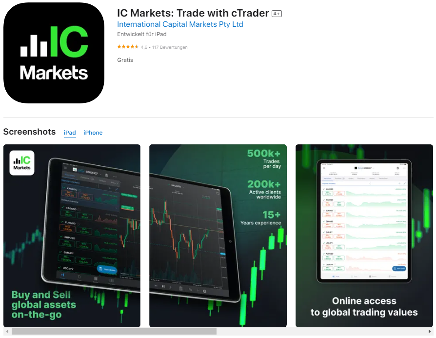 IC Markets cTrader iOS App