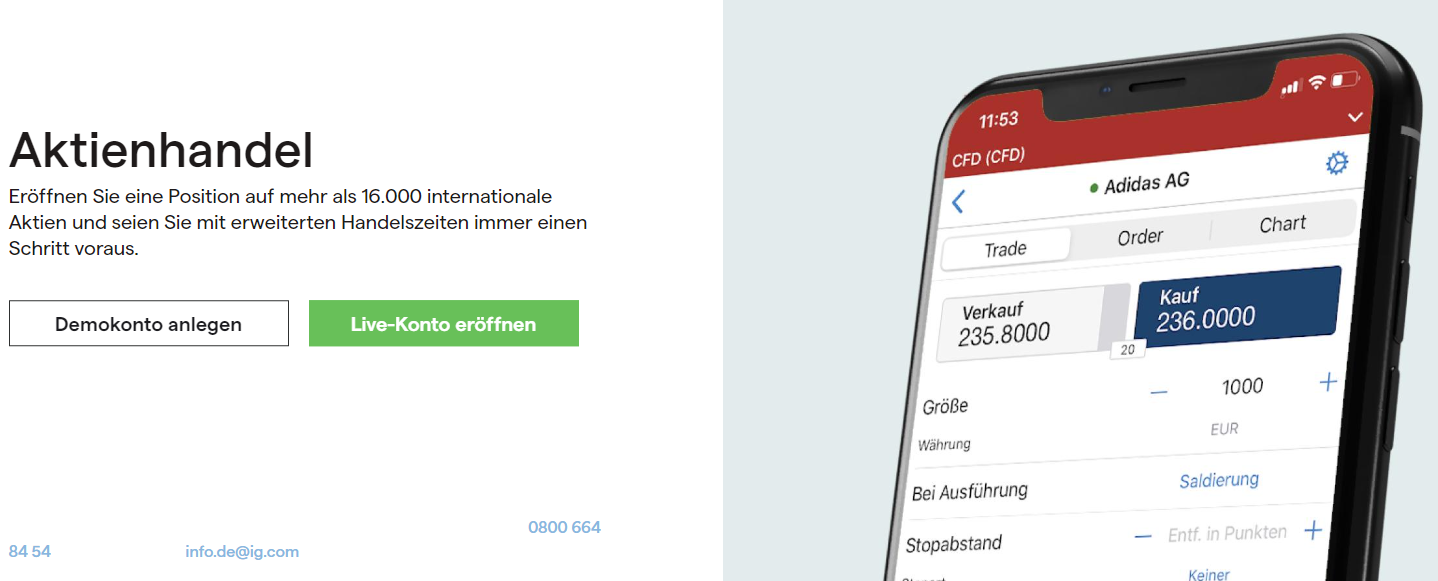 IG Broker Aktienhandel