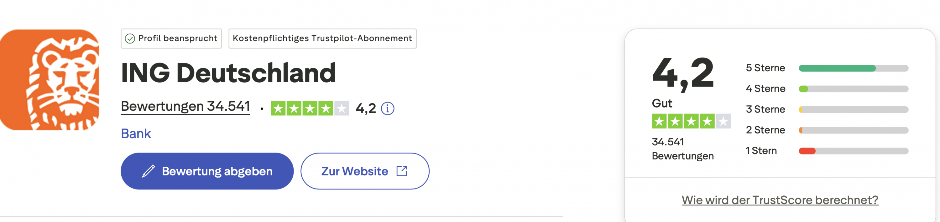 ING Trustpilot