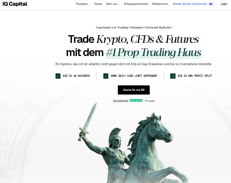 Webseite von IQ Capital