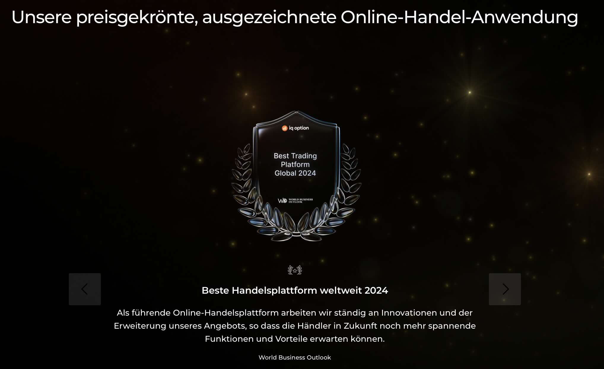 IQ Option Auszeichnungen