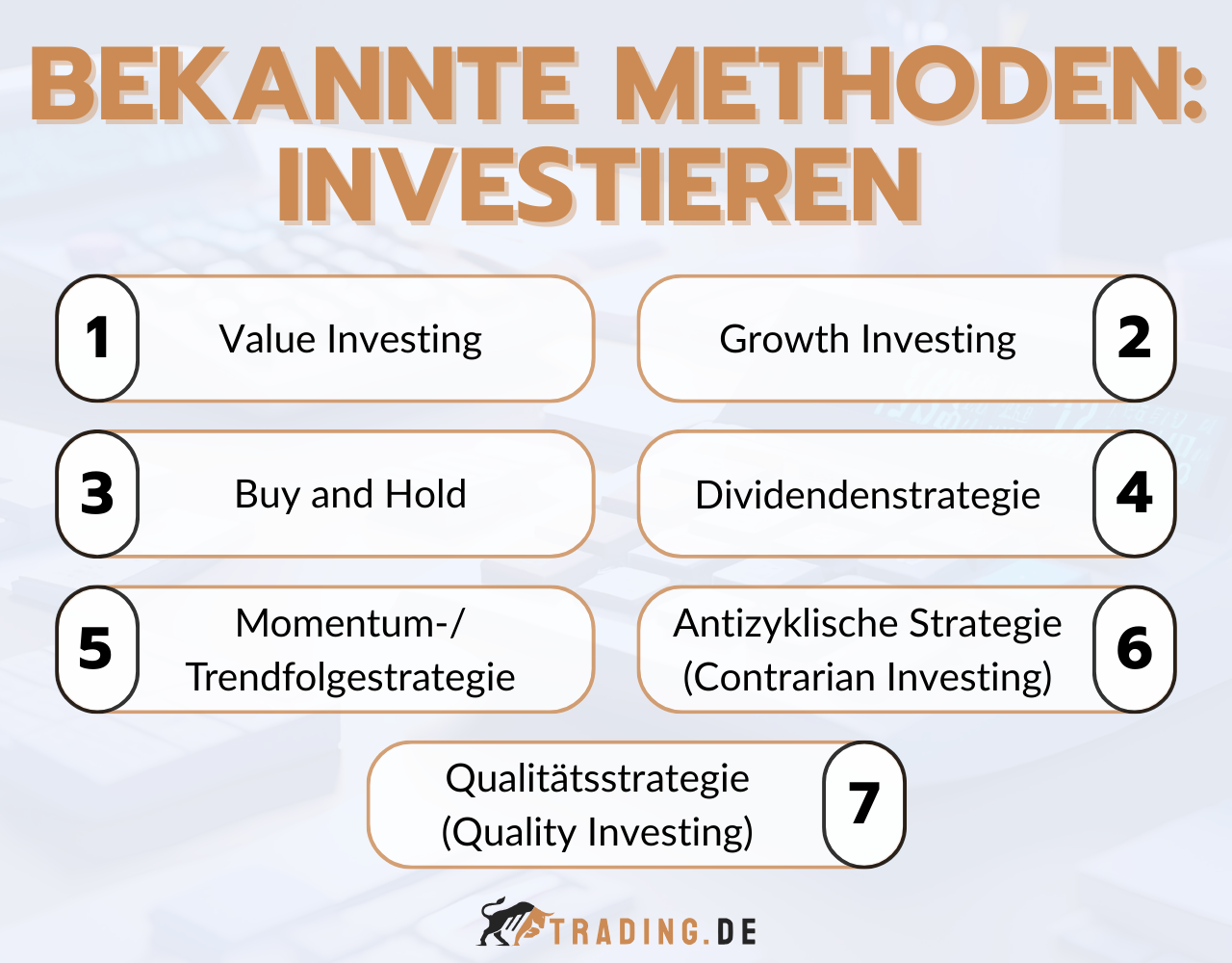 Bekannte Methoden des Investierens