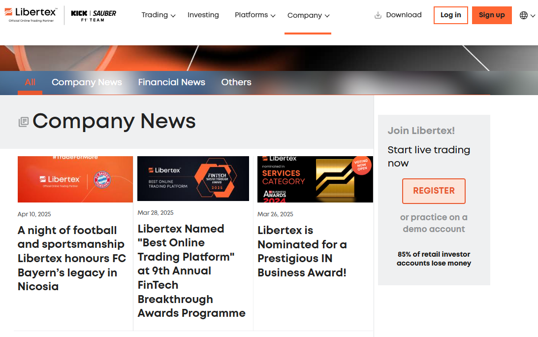 Libertex Company News