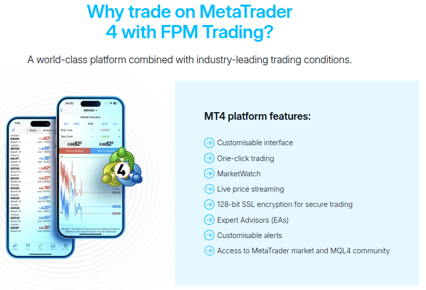 DayTrading App mit MT4 bei FMP Trading