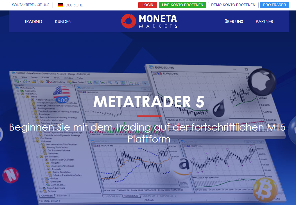 Moneta Markets MetaTrader 5