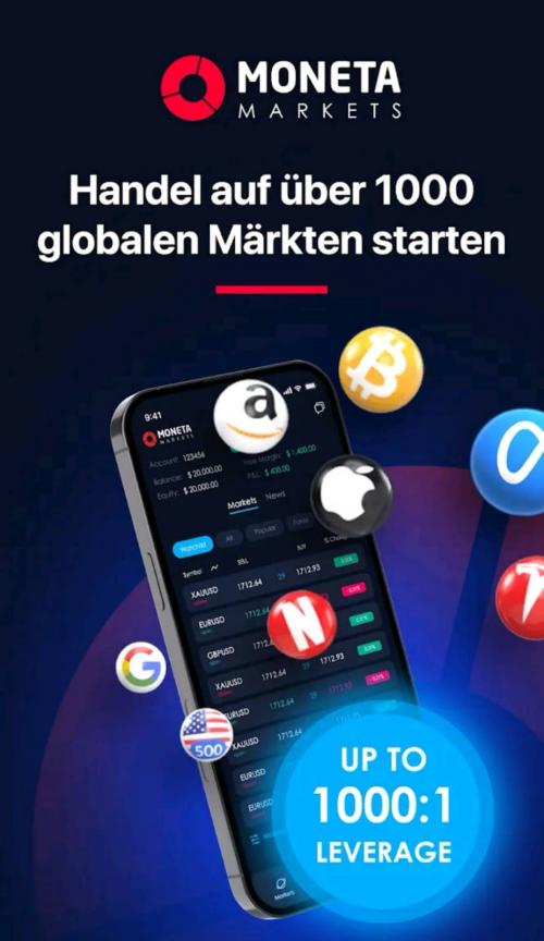 AppTrader von Moneta Markets