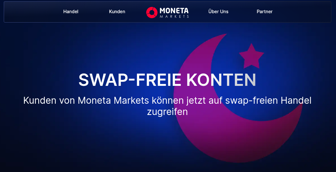 Moneta Markets Konten für Halal Trading