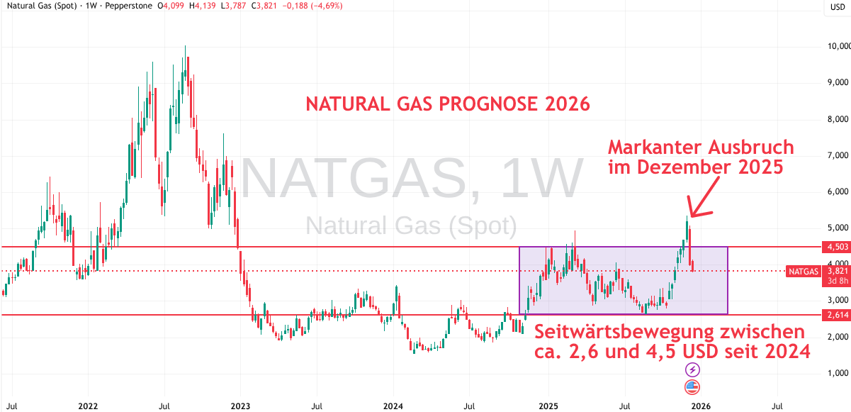 Gaspreise Prognose 2026