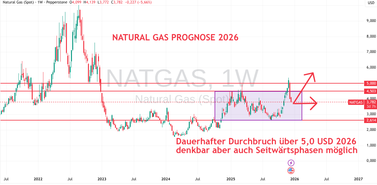 Natural Gas Prognose für 2026