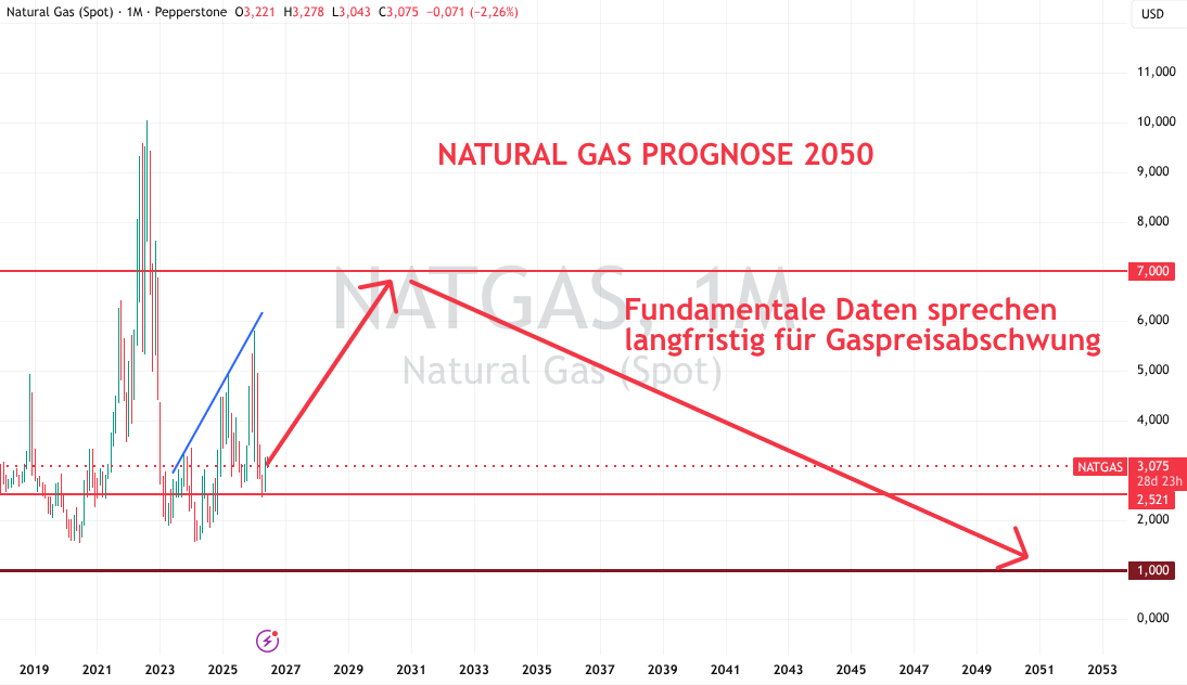 Natural Gas Prognose bis 2050