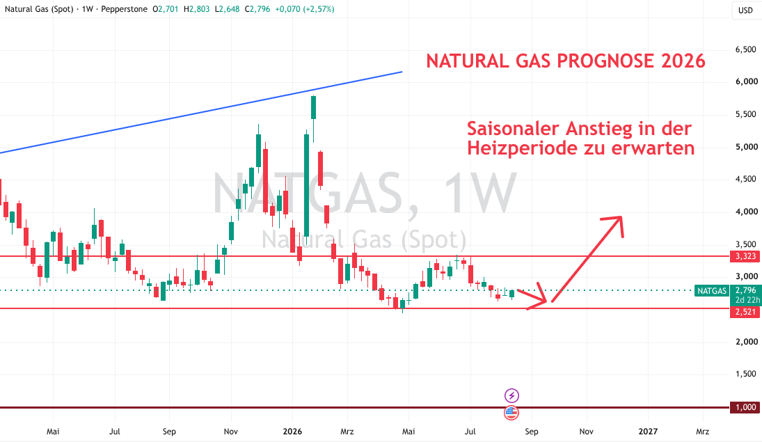 Natural Gas Prognose für 2026