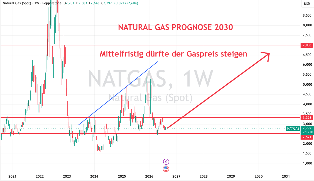 Natural Gas Prognose bis 2030