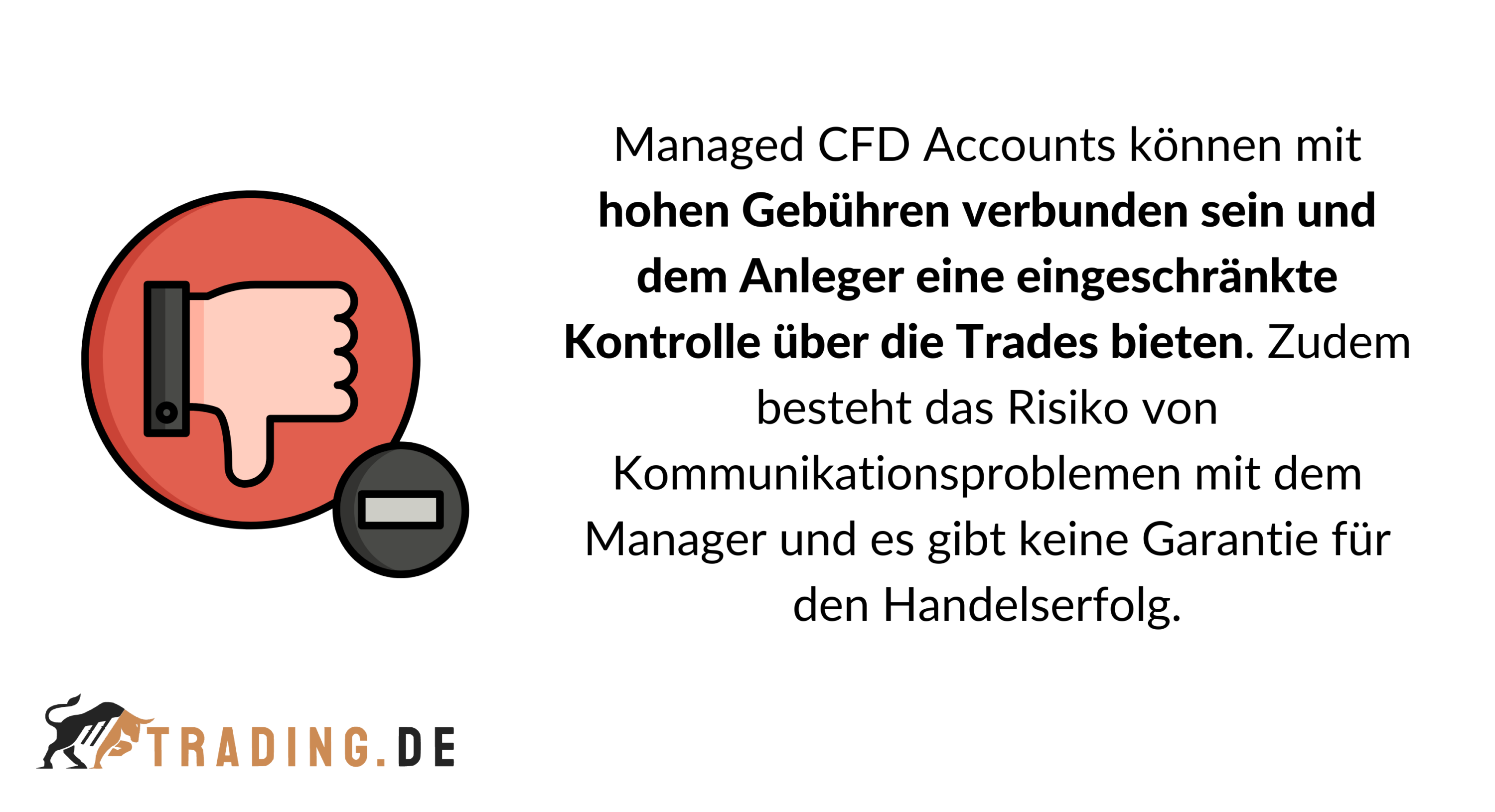 Nachteile von Managed CFD Accounts