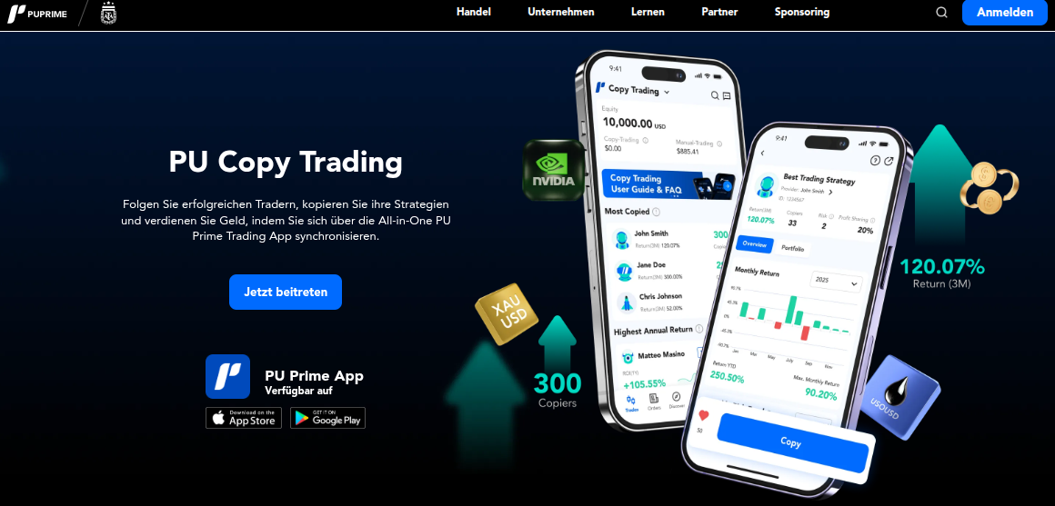 PU Prime Copy Trading Angebot