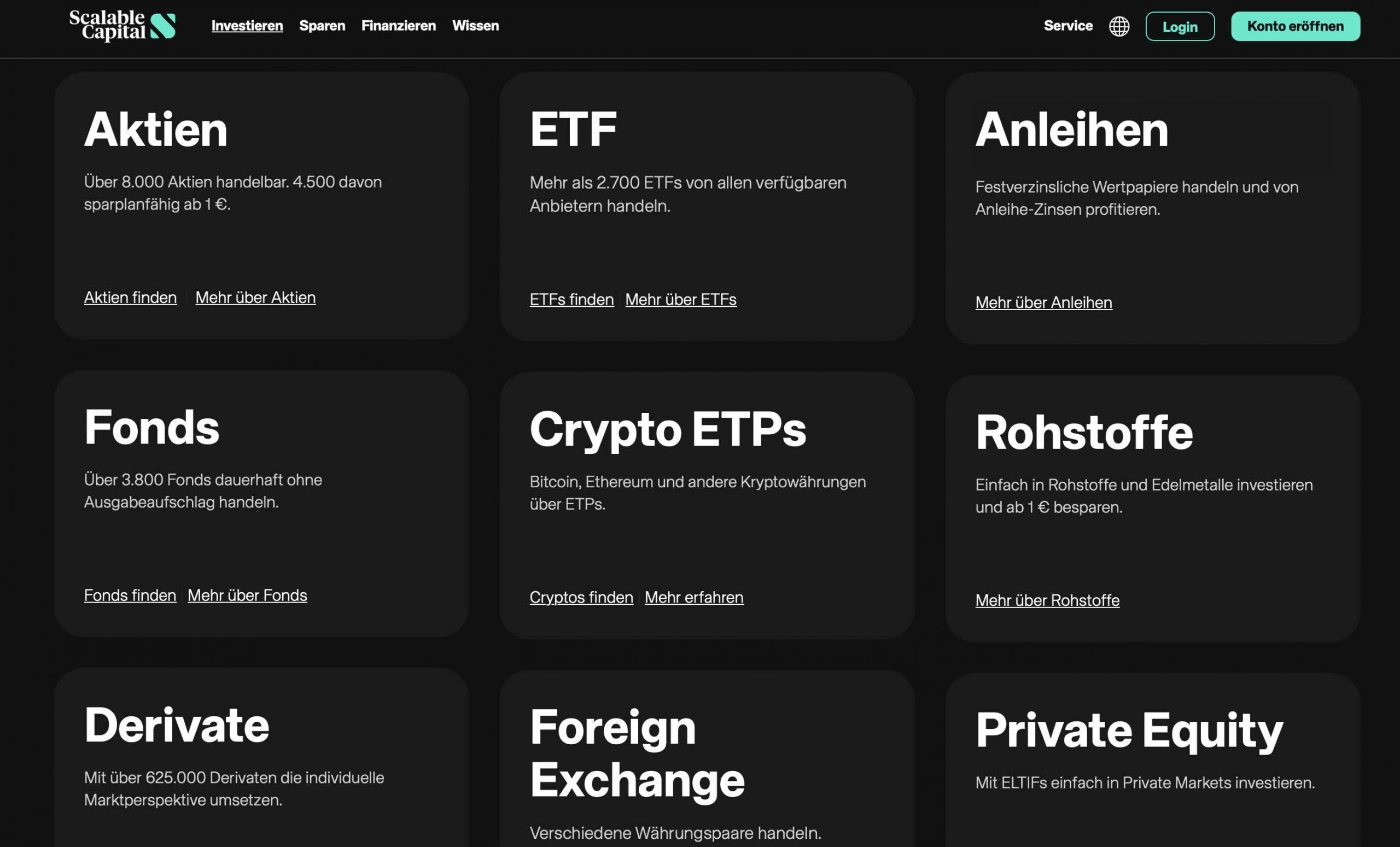 Scalable Capital Anlageklassen